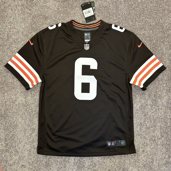 Nike Cleveland Browns NFL Mayfield #6 Football Jersey Youth Size XL - NWT $85 - Picture 7 of 16